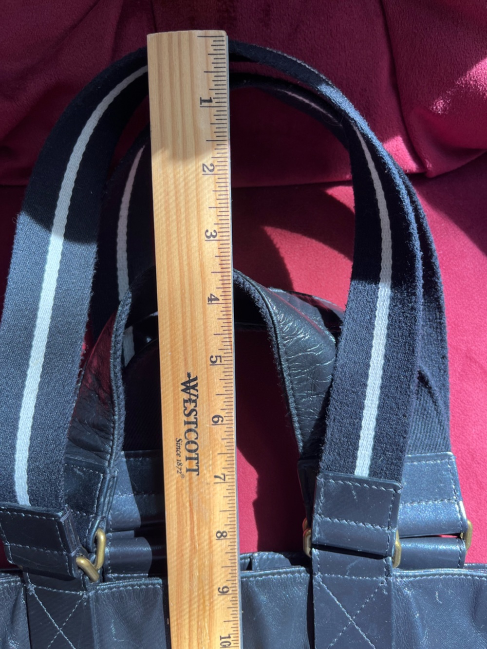 Isabel Marant Wardy Tote—Double-Handle Black Leather with Gold Zipper - Picture 13 of 16